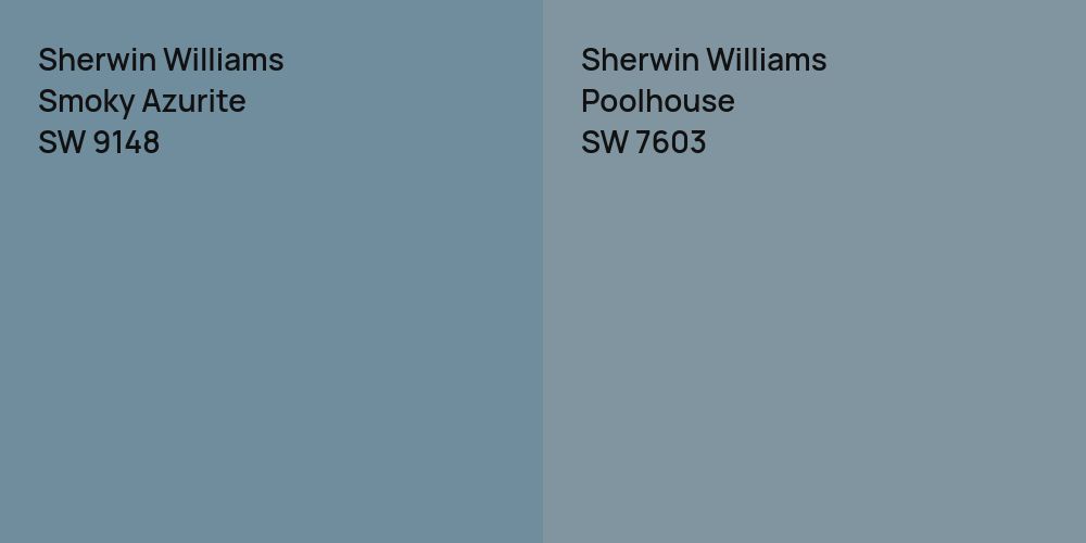 Sherwin Williams Smoky Azurite vs. Sherwin Williams Poolhouse