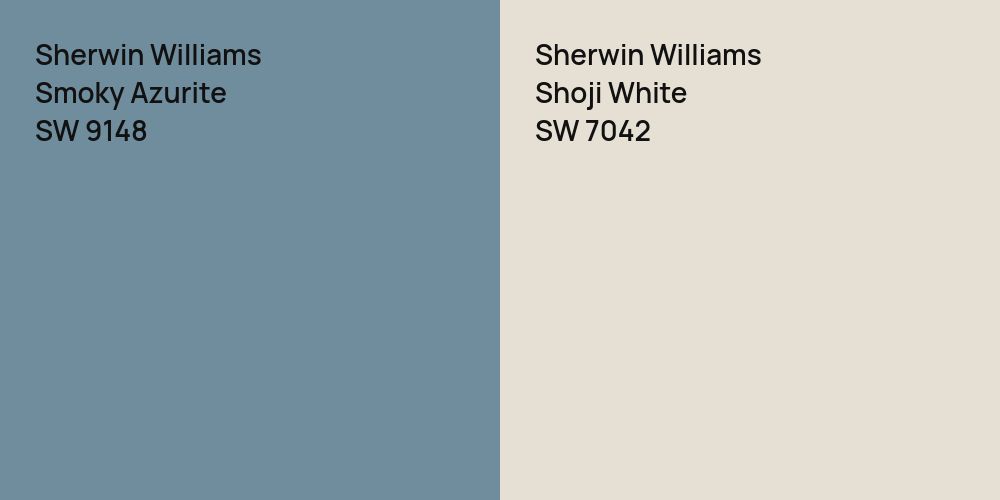 Sherwin Williams Smoky Azurite vs. Sherwin Williams Shoji White