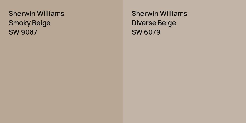 Sherwin Williams Smoky Beige vs. Sherwin Williams Diverse Beige