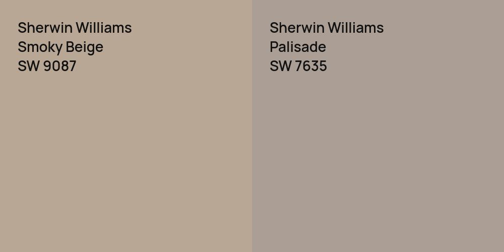 Sherwin Williams Smoky Beige vs. Sherwin Williams Palisade