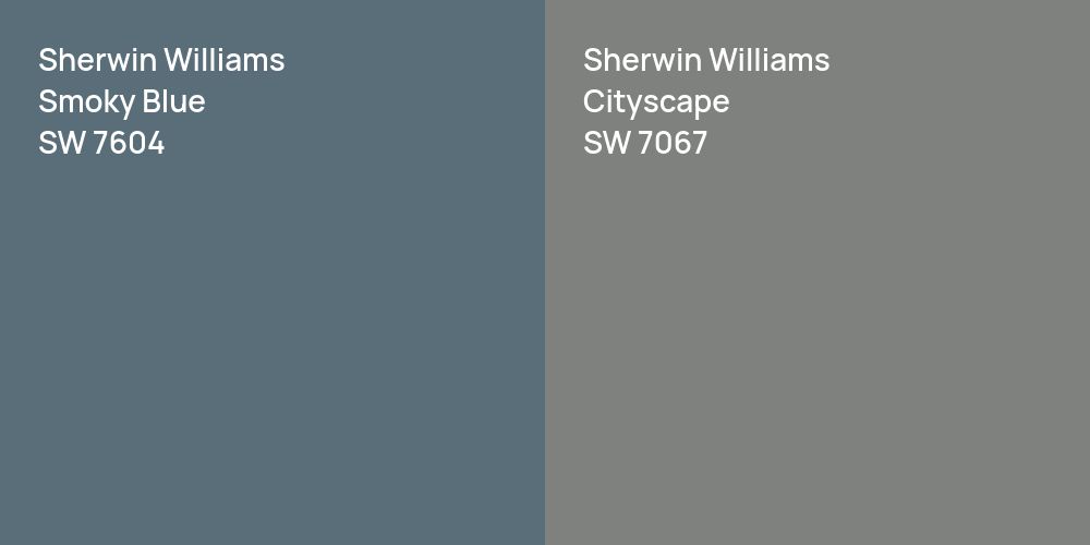 Sherwin Williams Smoky Blue vs. Sherwin Williams Cityscape