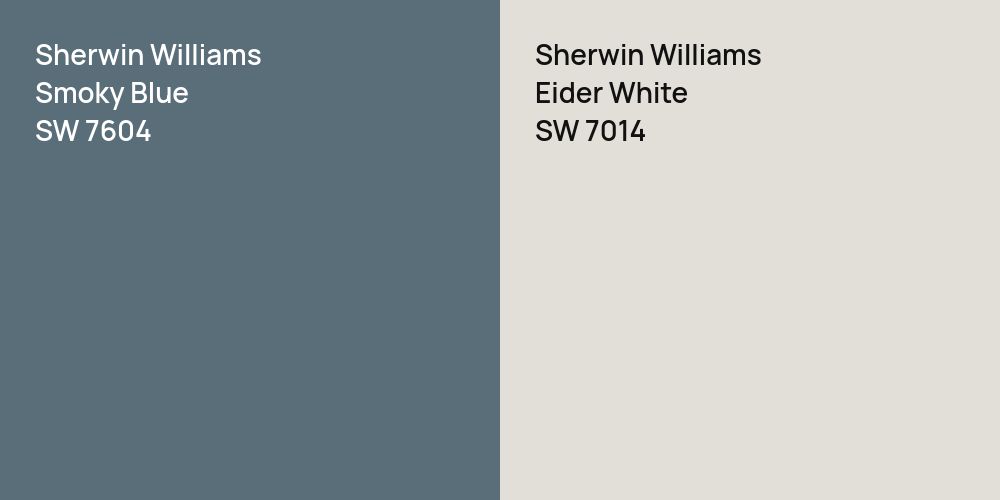 Sherwin Williams Smoky Blue vs. Sherwin Williams Eider White