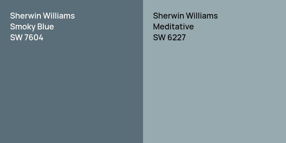 Sherwin Williams Smoky Blue vs. Sherwin Williams Meditative