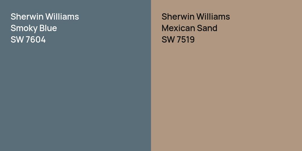 Sherwin Williams Smoky Blue vs. Sherwin Williams Mexican Sand