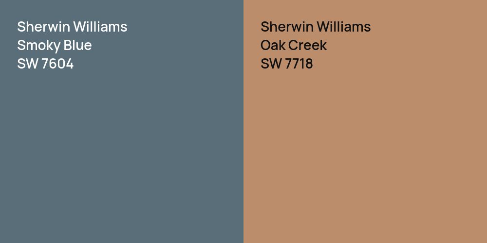 Sherwin Williams Smoky Blue vs. Sherwin Williams Oak Creek