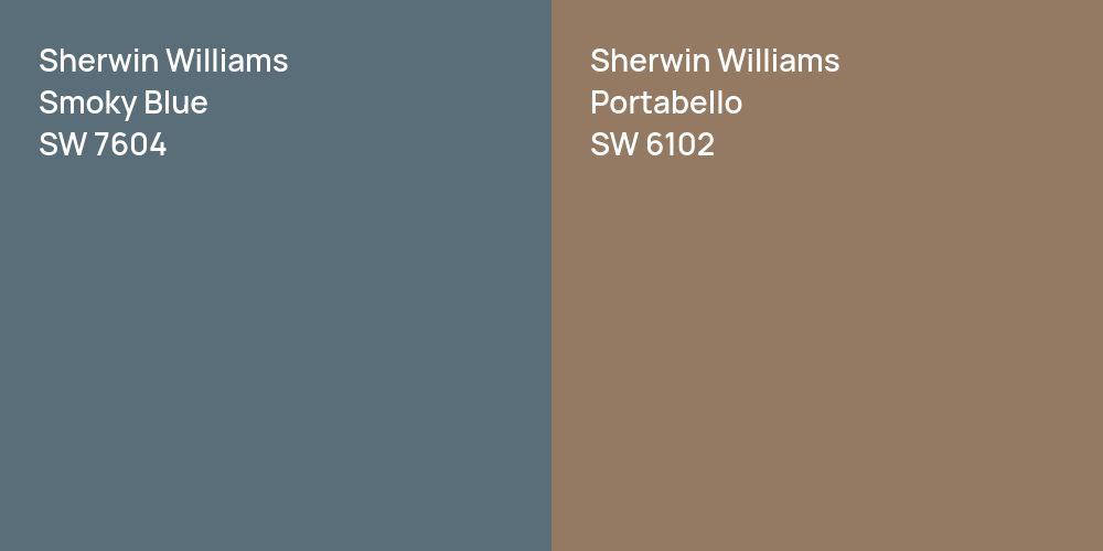 Sherwin Williams Smoky Blue vs. Sherwin Williams Portabello