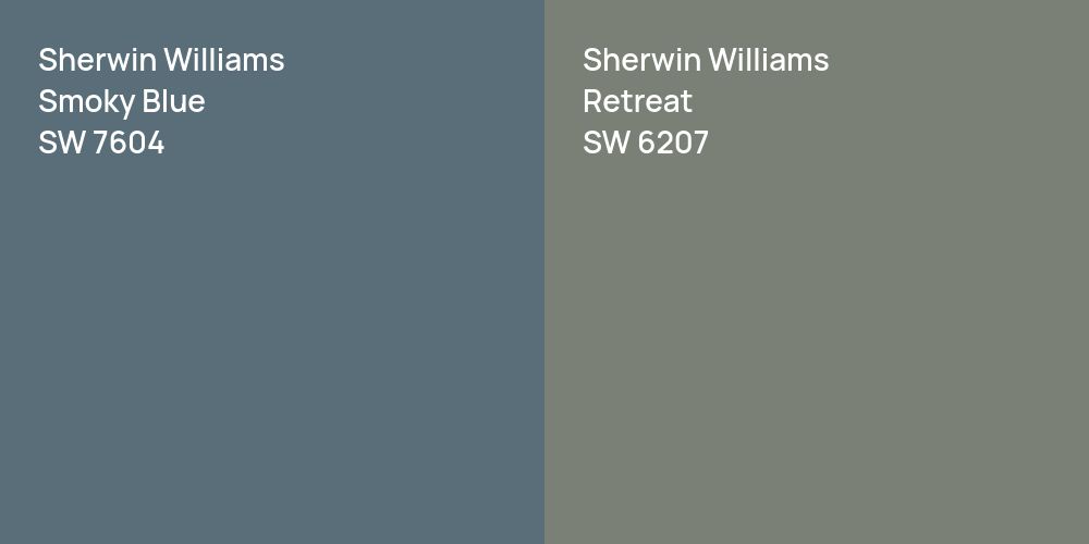 Sherwin Williams Smoky Blue vs. Sherwin Williams Retreat