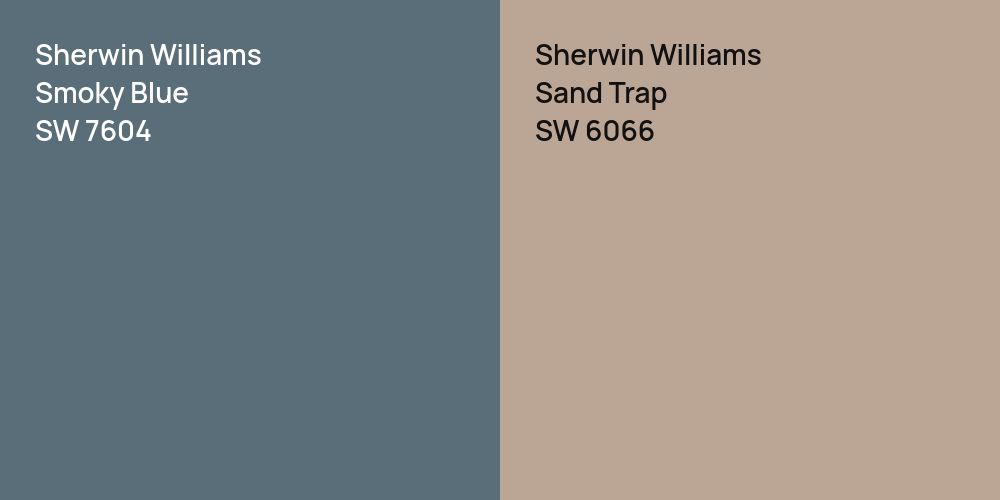 Sherwin Williams Smoky Blue vs. Sherwin Williams Sand Trap