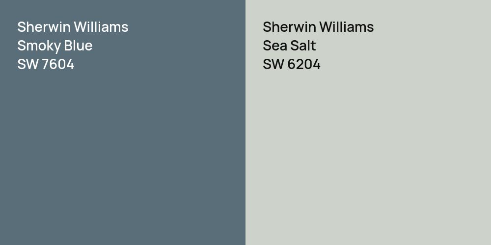 Sherwin Williams Smoky Blue vs. Sherwin Williams Sea Salt