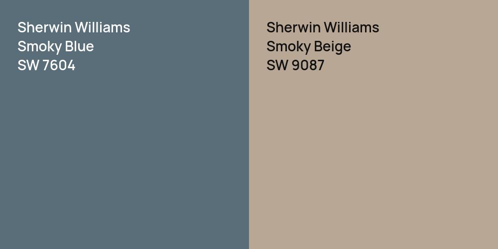 Sherwin Williams Smoky Blue vs. Sherwin Williams Smoky Beige