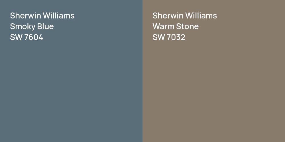 Sherwin Williams Smoky Blue vs. Sherwin Williams Warm Stone