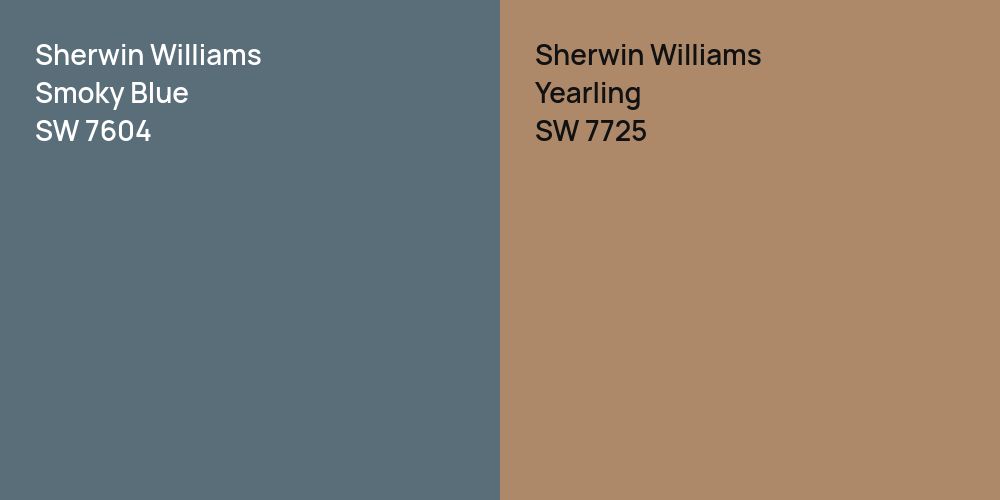 Sherwin Williams Smoky Blue vs. Sherwin Williams Yearling