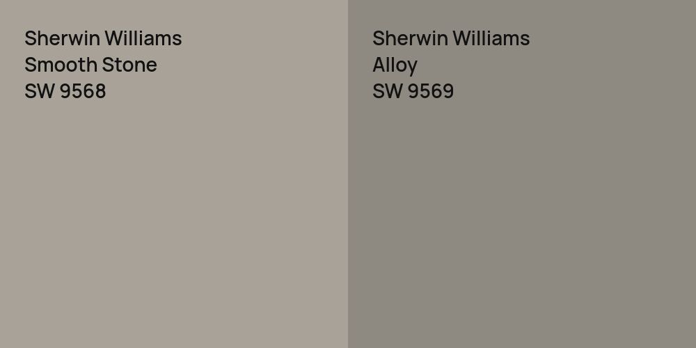 Sherwin Williams Smooth Stone vs. Sherwin Williams Alloy