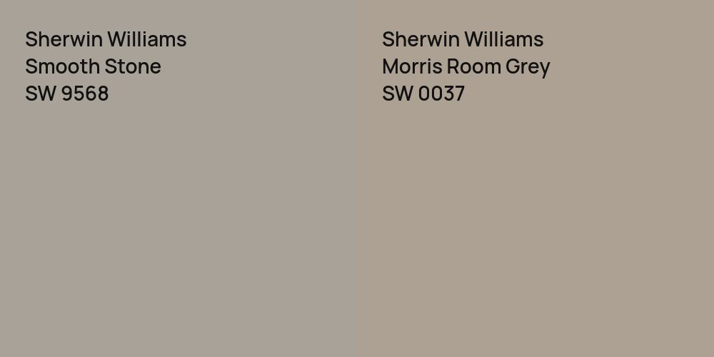 Sherwin Williams Smooth Stone vs. Sherwin Williams Morris Room Grey