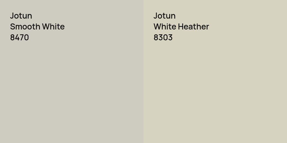 Jotun Smooth White vs. Jotun White Heather