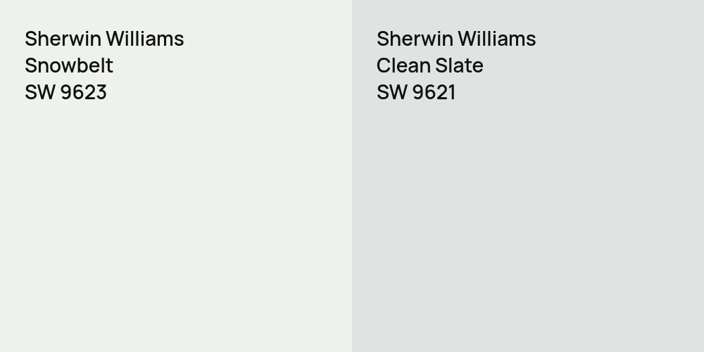 Sherwin Williams Snowbelt vs. Sherwin Williams Clean Slate