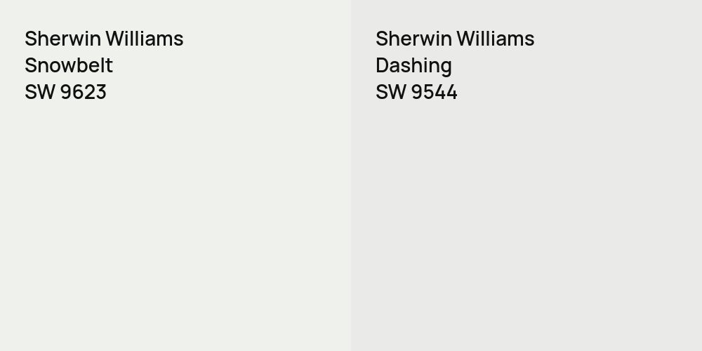 Sherwin Williams Snowbelt vs. Sherwin Williams Dashing