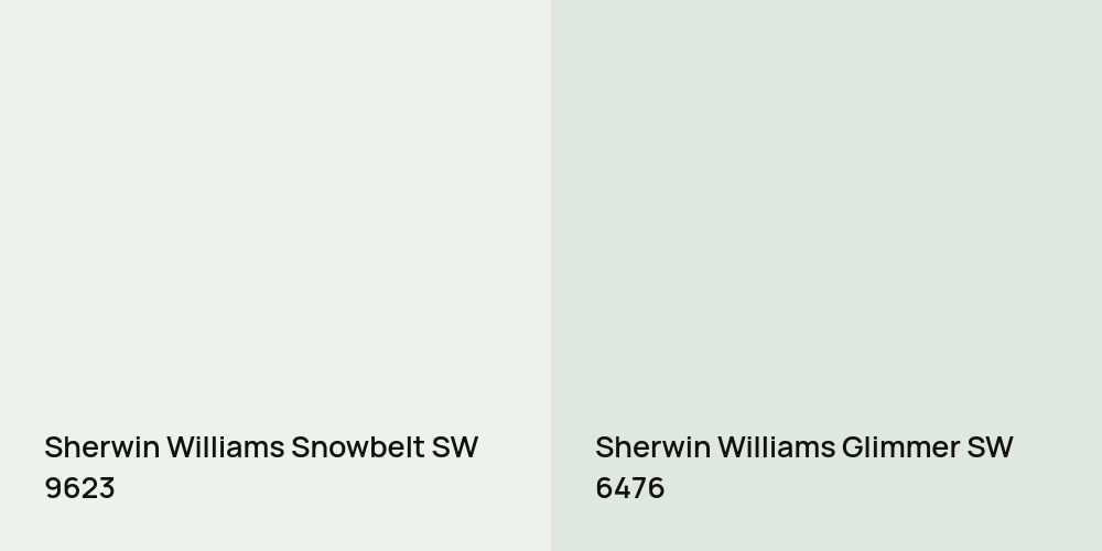 Sherwin Williams Snowbelt vs. Sherwin Williams Glimmer