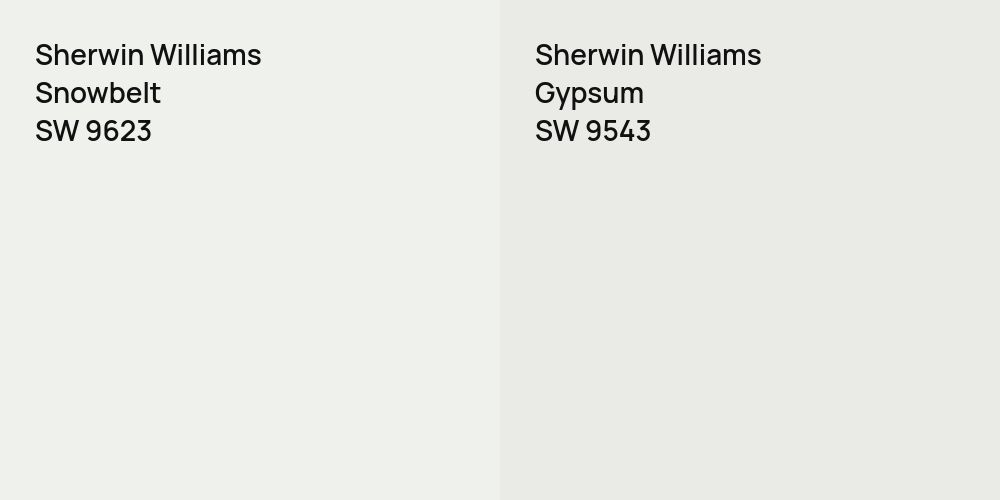 Sherwin Williams Snowbelt vs. Sherwin Williams Gypsum