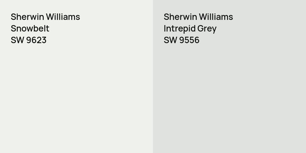 Sherwin Williams Snowbelt vs. Sherwin Williams Intrepid Grey