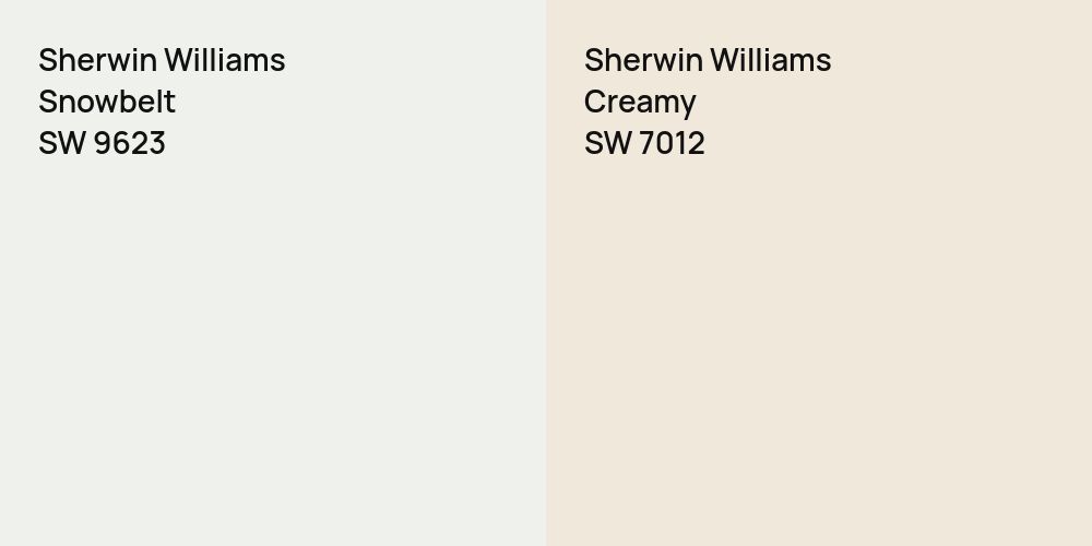 Sherwin Williams Snowbelt vs. Sherwin Williams Creamy