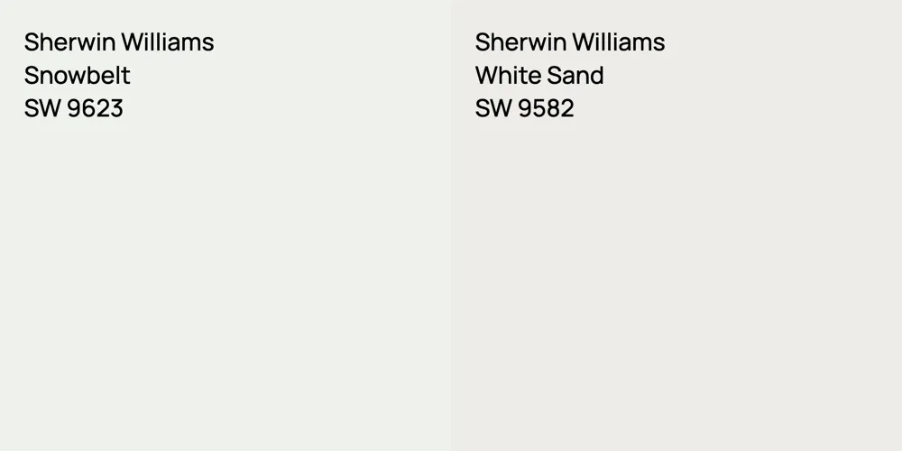 Sherwin Williams Snowbelt vs. Sherwin Williams White Sand