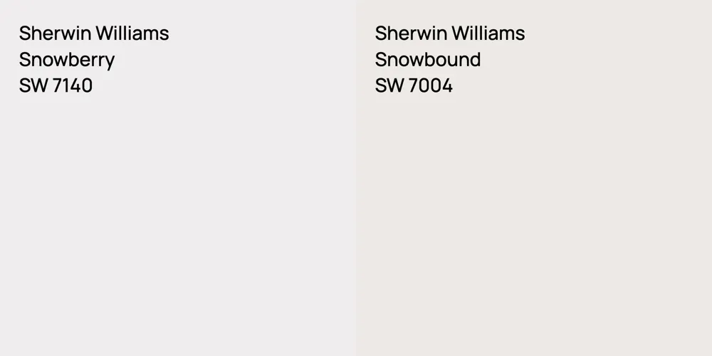 Sherwin Williams Snowberry vs. Sherwin Williams Snowbound