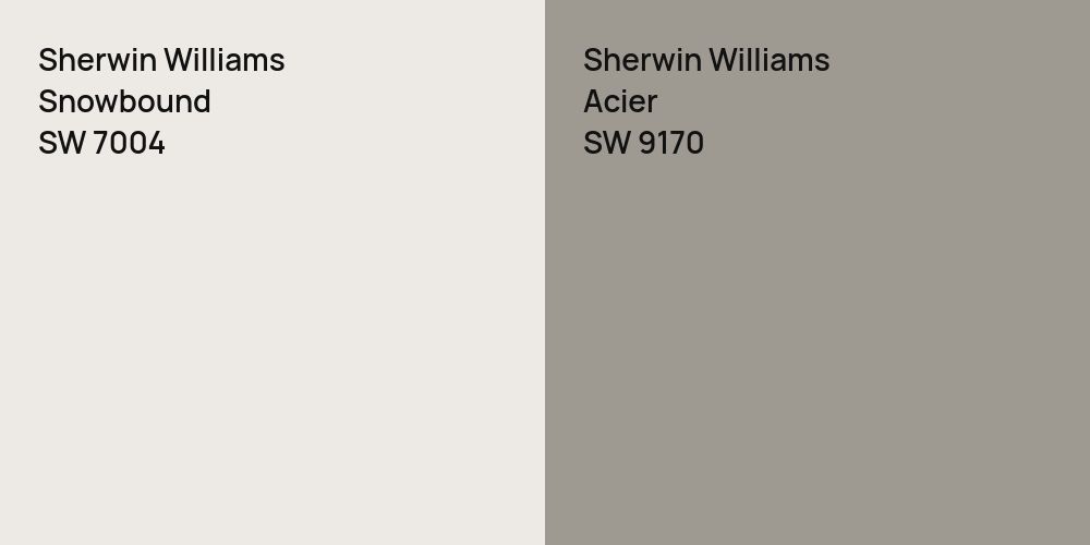 Sherwin Williams Snowbound vs. Sherwin Williams Acier