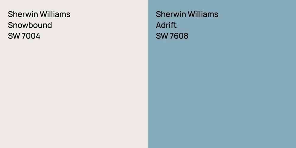 Sherwin Williams Snowbound vs. Sherwin Williams Adrift