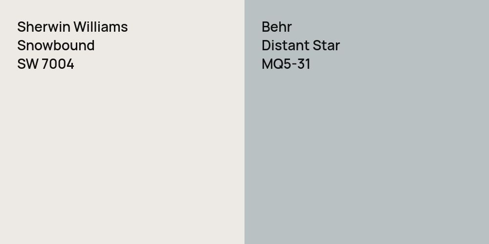 Sherwin Williams Snowbound vs. Behr Distant Star