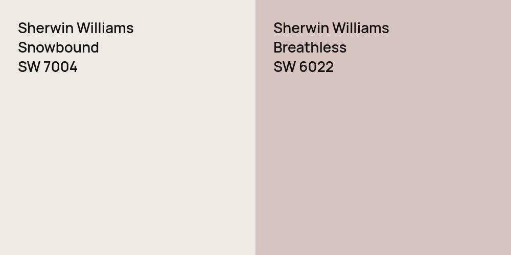 Sherwin Williams Snowbound vs. Sherwin Williams Breathless