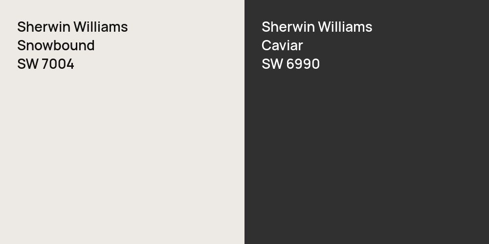 Sherwin Williams Snowbound vs. Sherwin Williams Caviar