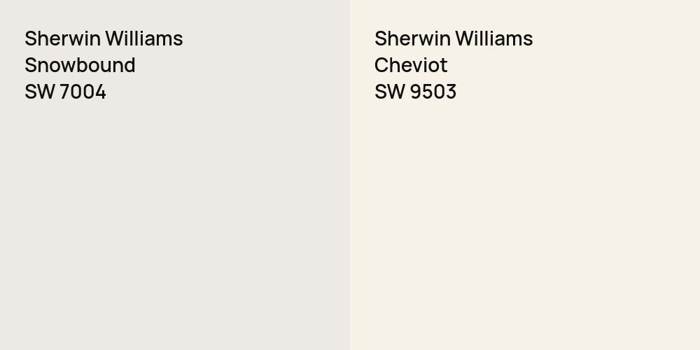 Sherwin Williams Snowbound vs. Sherwin Williams Cheviot