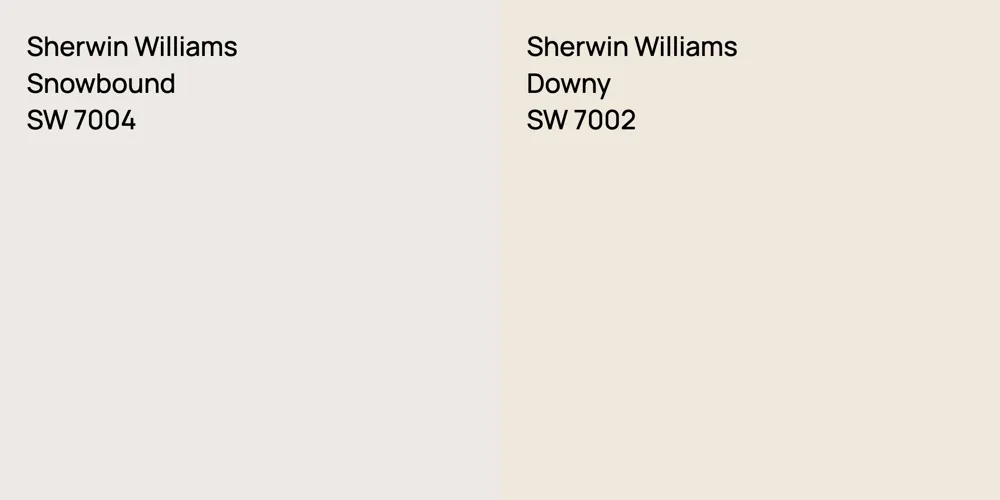 Sherwin Williams Snowbound vs. Sherwin Williams Downy