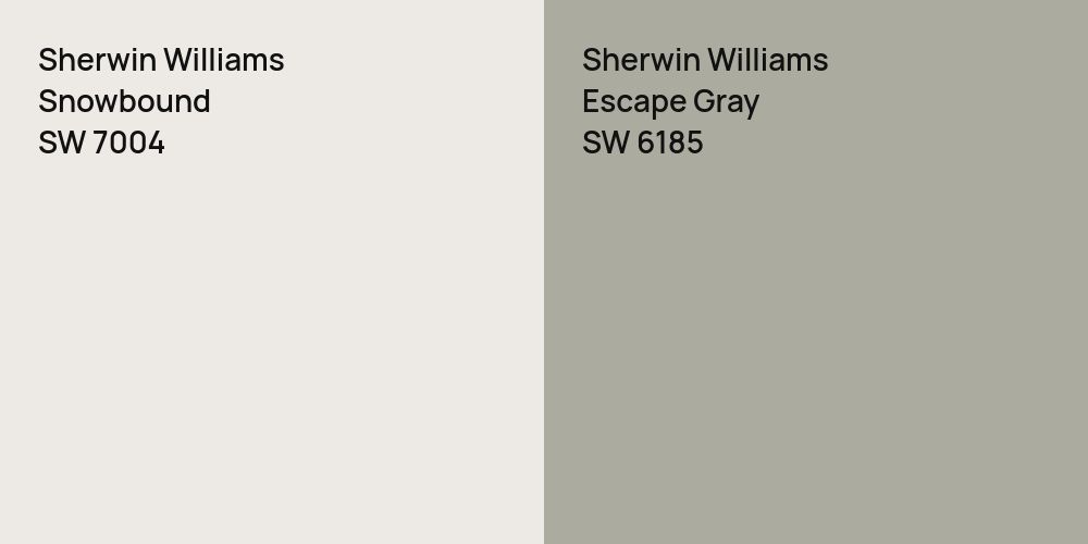 Sherwin Williams Snowbound vs. Sherwin Williams Escape Gray