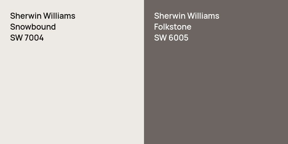 Sherwin Williams Snowbound vs. Sherwin Williams Folkstone