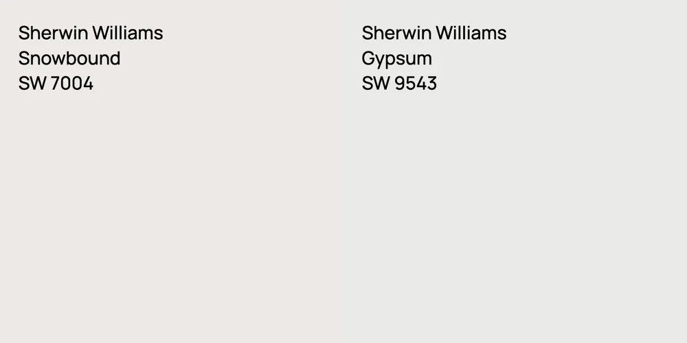 Sherwin Williams Snowbound vs. Sherwin Williams Gypsum