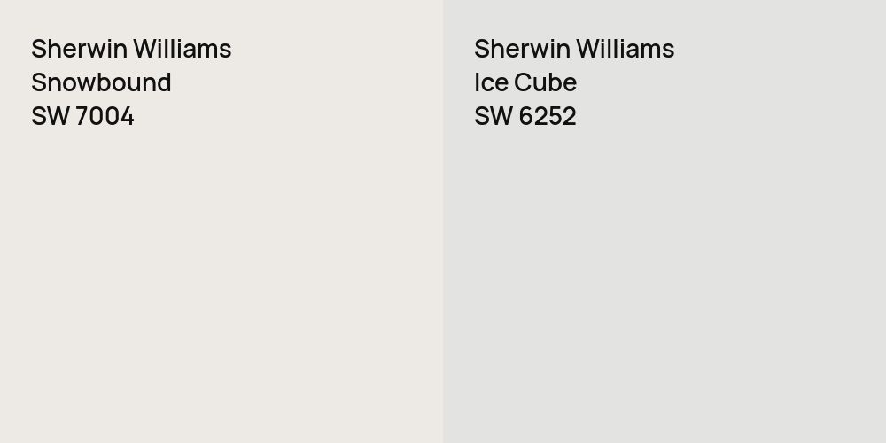 Sherwin Williams Snowbound vs. Sherwin Williams Ice Cube