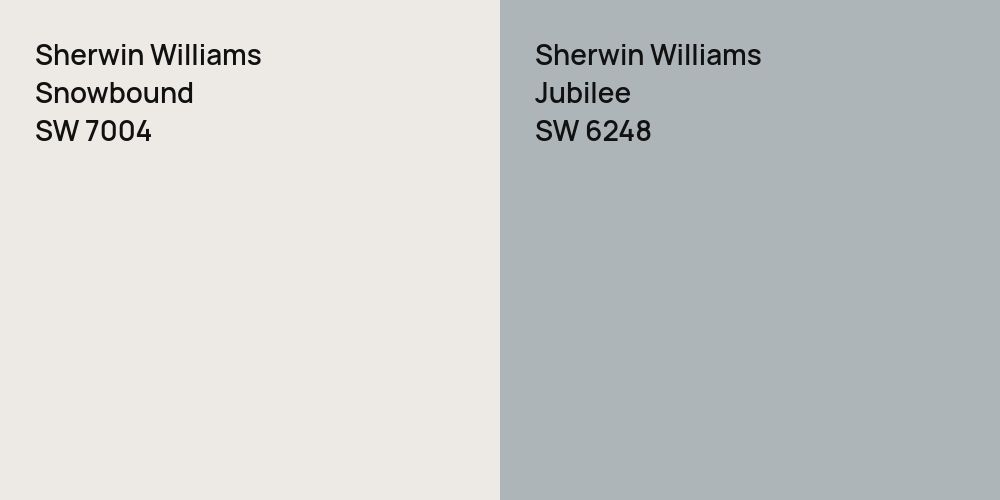 Sherwin Williams Snowbound vs. Sherwin Williams Jubilee