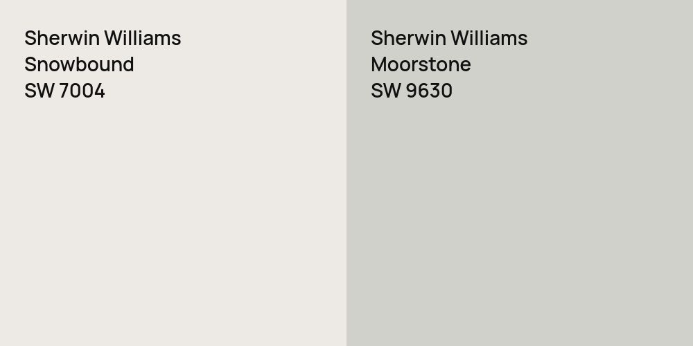 Sherwin Williams Snowbound vs. Sherwin Williams Moorstone