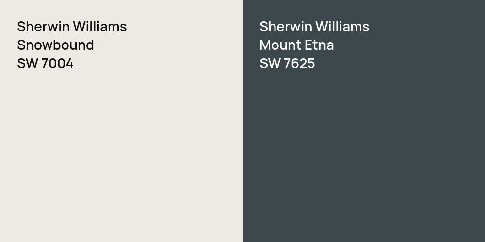 Sherwin Williams Snowbound vs. Sherwin Williams Mount Etna