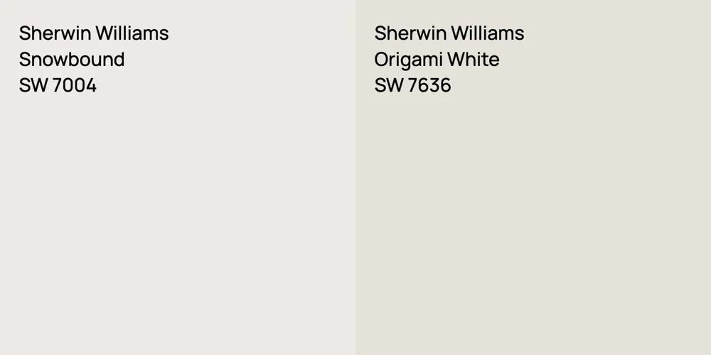 Sherwin Williams Snowbound vs. Sherwin Williams Origami White