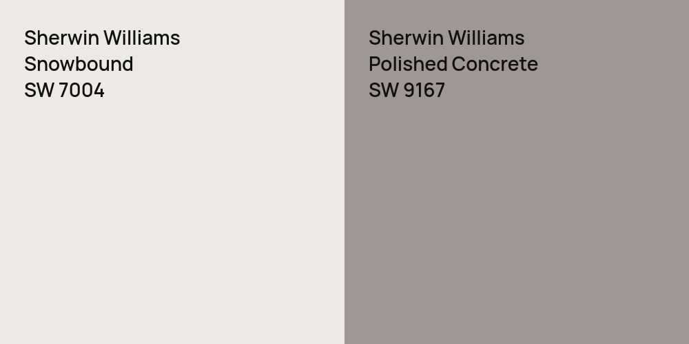 Sherwin Williams Snowbound vs. Sherwin Williams Polished Concrete