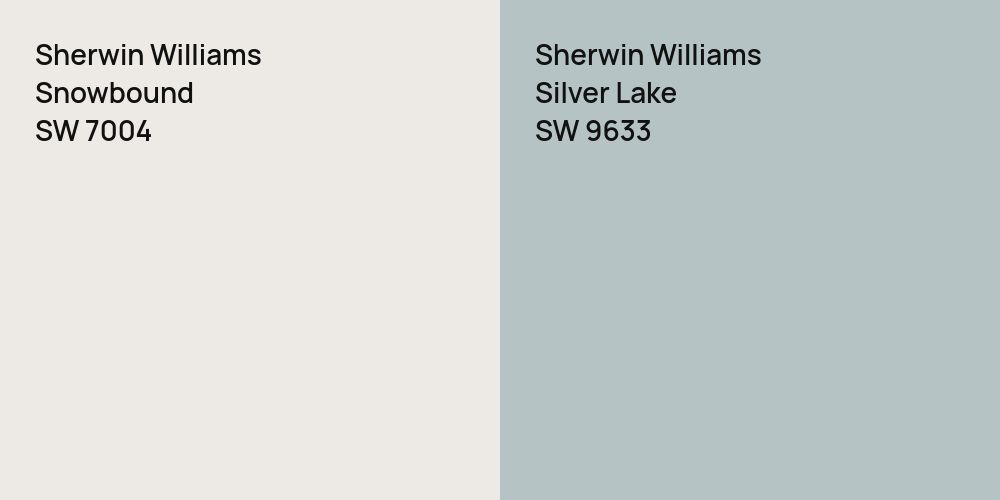 Sherwin Williams Snowbound vs. Sherwin Williams Silver Lake