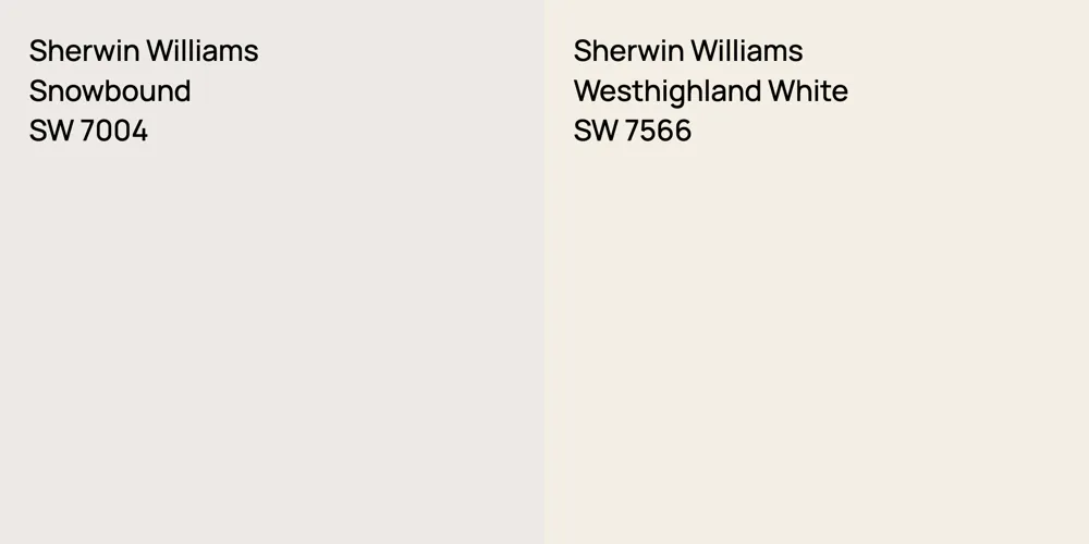 Sherwin Williams Snowbound vs. Sherwin Williams Westhighland White