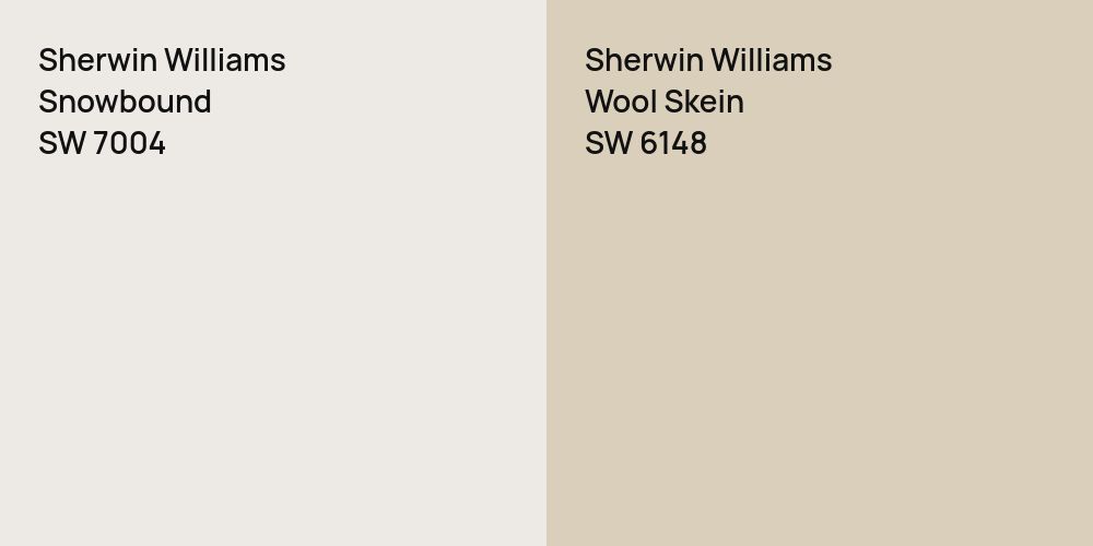 Sherwin Williams Snowbound vs. Sherwin Williams Wool Skein