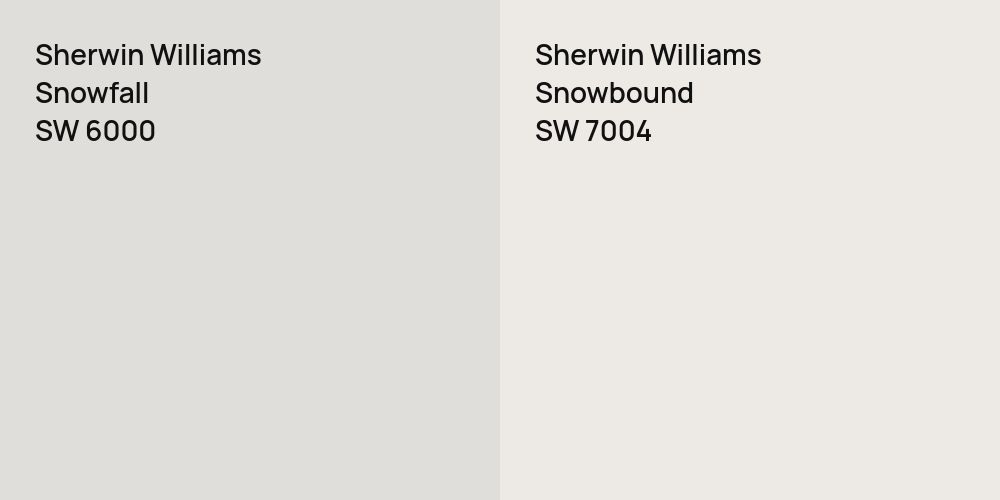 Sherwin Williams Snowfall vs. Sherwin Williams Snowbound