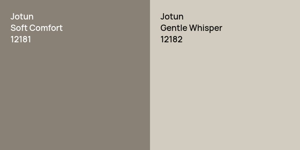 Jotun Soft Comfort vs. Jotun Gentle Whisper