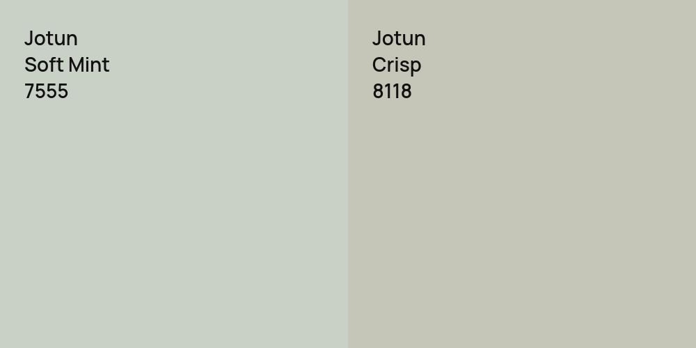 Jotun Soft Mint vs. Jotun Crisp