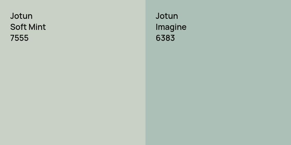 Jotun Soft Mint vs. Jotun Imagine